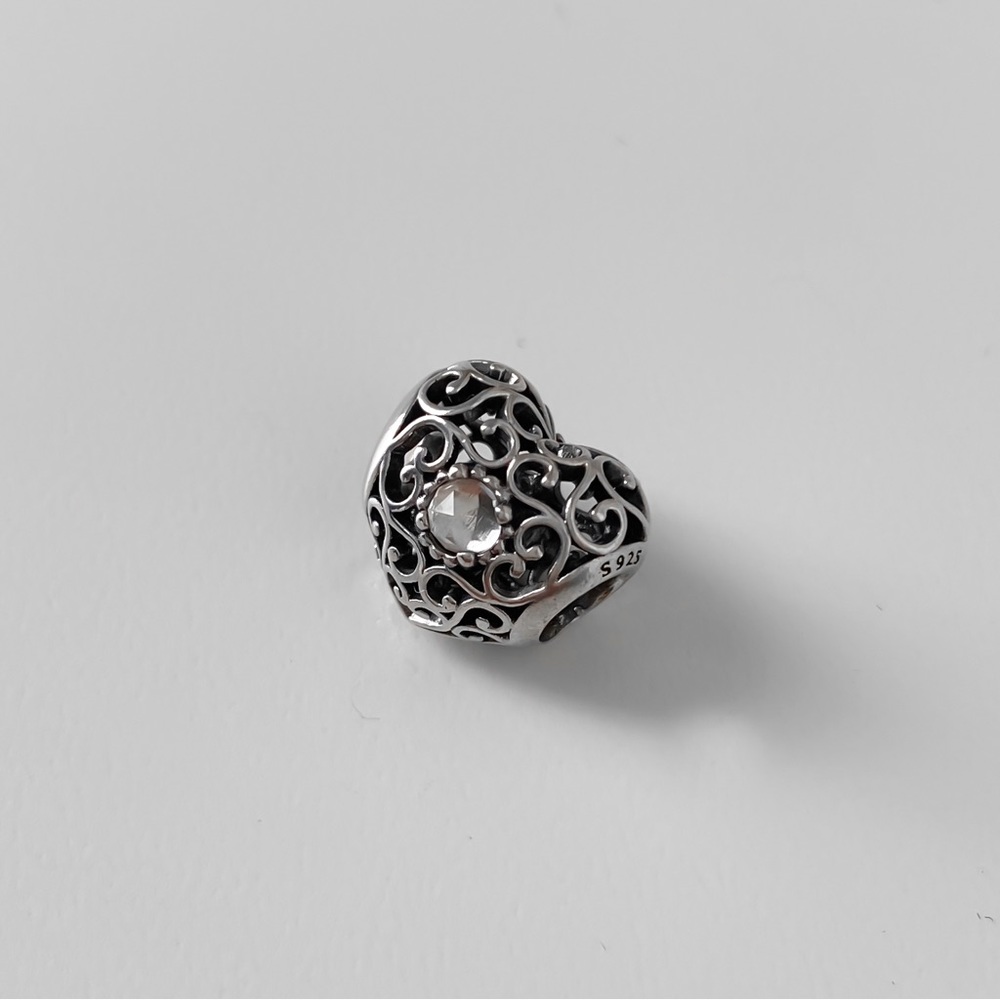 Authentic Pandora Heart April Birthstone